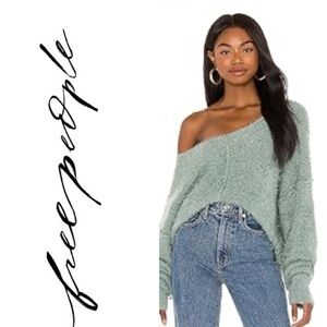 NWT FREE PEOPLE Women's Icing V Pullover Spring Dust Size Small
